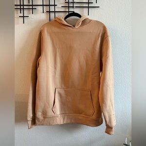 NWT Men’s Latte Hoodie Size L | Neutral Pullover Sweatshirt